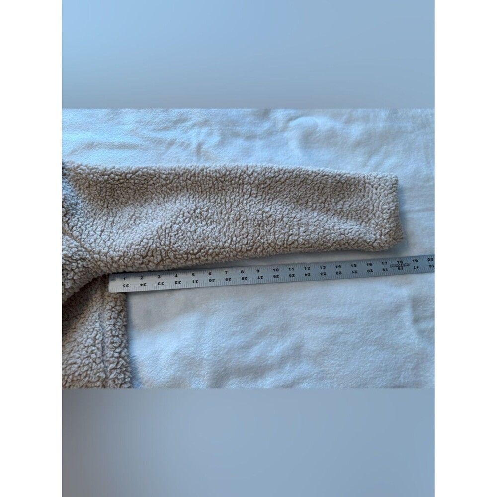 Jason Maxwell Sherpa Lightweight jacket | Size Medium | Tan Cream Clasp closure - Picture 6 of 9